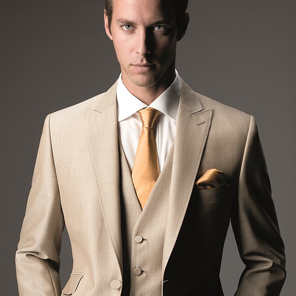 Light Beige Slim Fit Suit