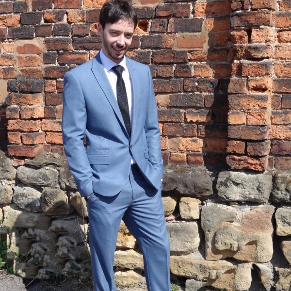 Light Blue Slim fit 2PC
