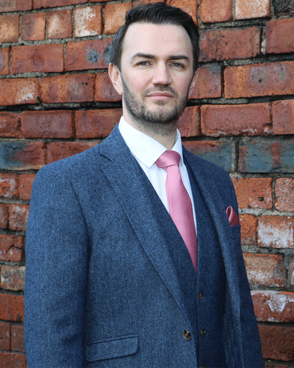 To Buy, Torre Blue Herringbone 100% Wool Tweed 3pc Suit - Image 3