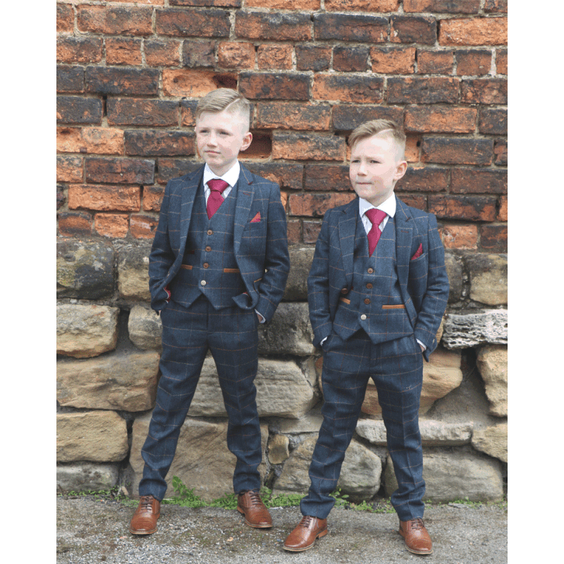 To Hire, Boys Marc Darcy Eton Checked Tweed Suit (full outfit) - Image 3