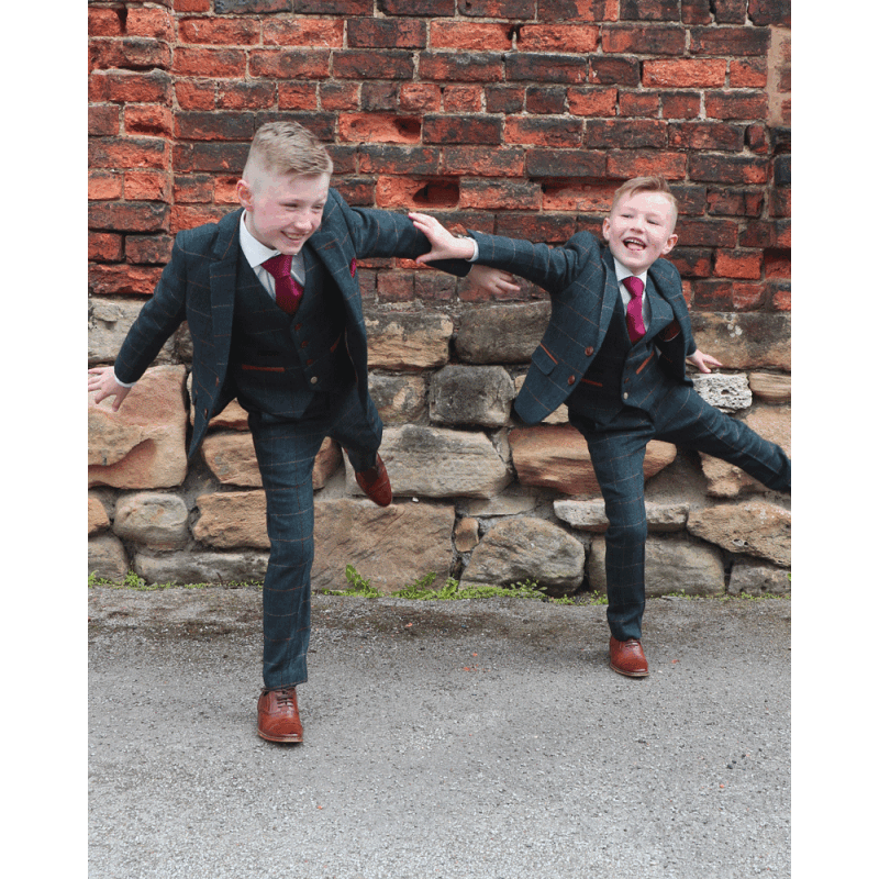 To Hire, Boys Marc Darcy Eton Checked Tweed Suit (full outfit) - Image 4