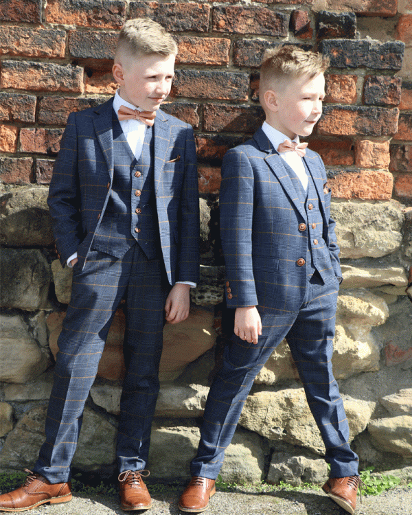 To Hire, Boys Marc Darcy Jenson Marine Checked Tweed Suit (full outfit)