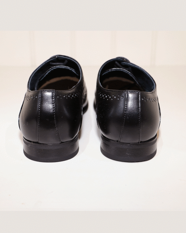 Mens Black Goor 370 Brogue Shoe - Image 4