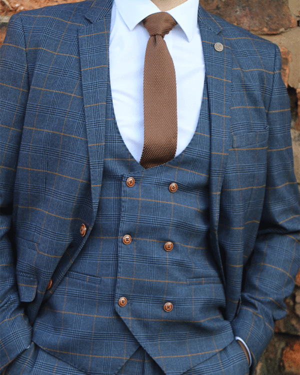 Marc Darcy Jenson Marine Checked Jacket - Image 3