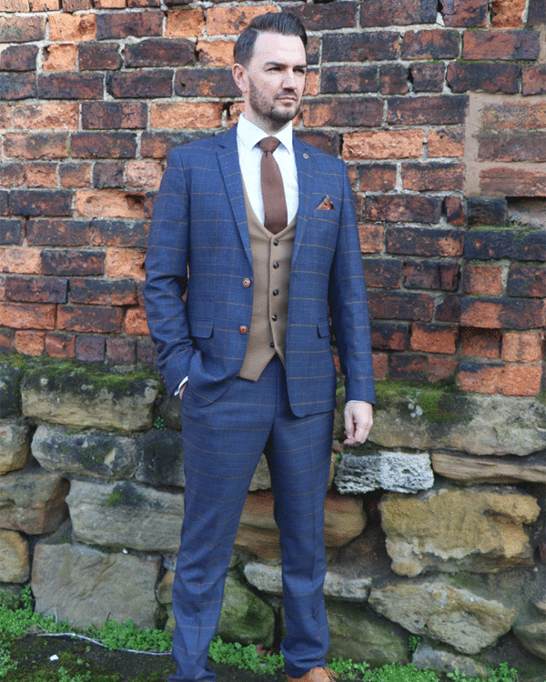Marc Darcy Jenson Marine Checked Jacket - Image 4