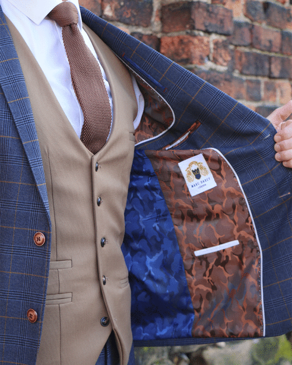 Marc Darcy Jenson Marine Checked Jacket - Image 5