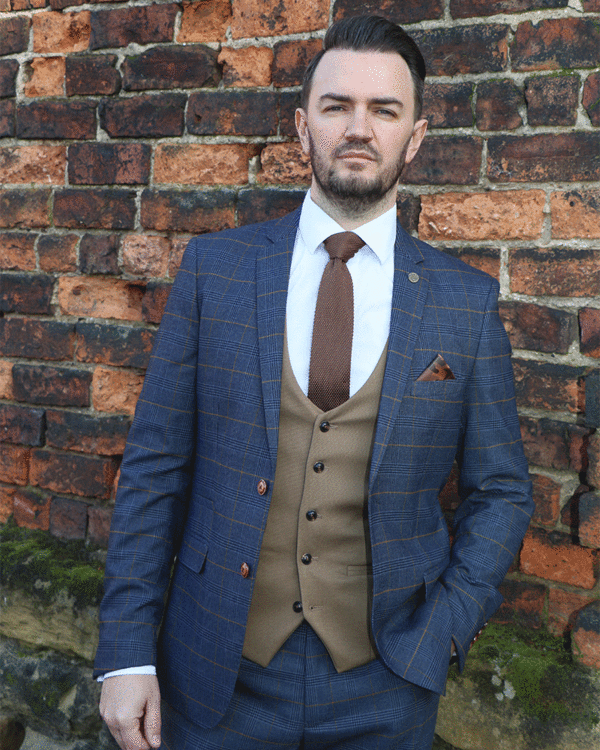 Marc Darcy Jenson Marine Checked Jacket - Image 2