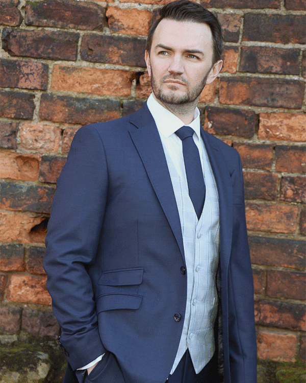 To Hire, Torre Navy P&P 100% Wool Lounge Suit (full outfit) - Image 3