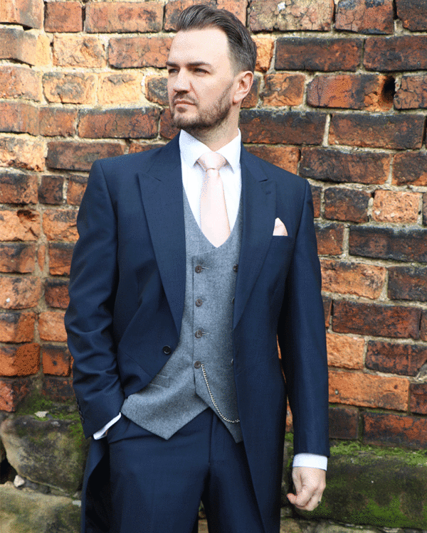 To Hire, Torre Navy Mohair Tail Suit (full outfit) - Image 2