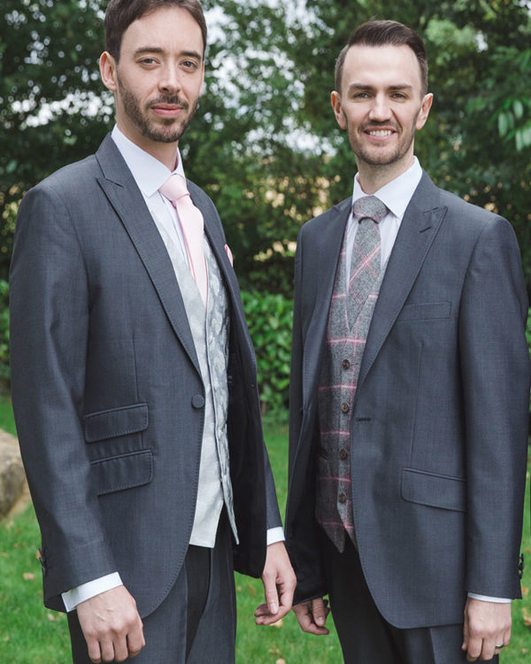 To Hire, Torre Charcoal Mohair Lounge Suit (full outfit)
