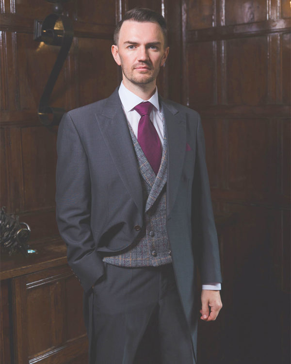 To Hire, Torre Charcoal Mohair Tail Suit (full outfit)