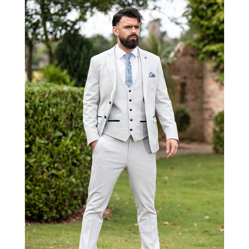 Marc Darcy Bromley Stone Check 3pc Suit - Image 2