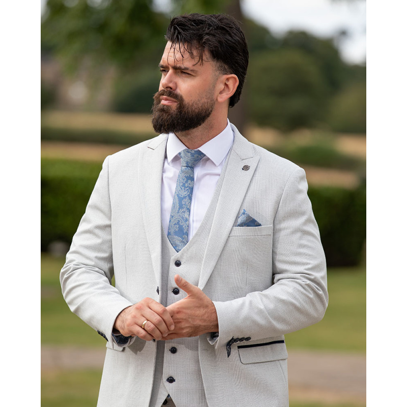 Marc Darcy Bromley Stone Check 3pc Suit - Image 4