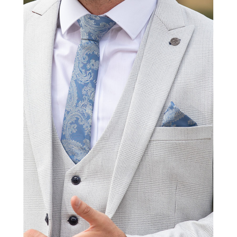 Marc Darcy Bromley Stone Check 3pc Suit - Image 5