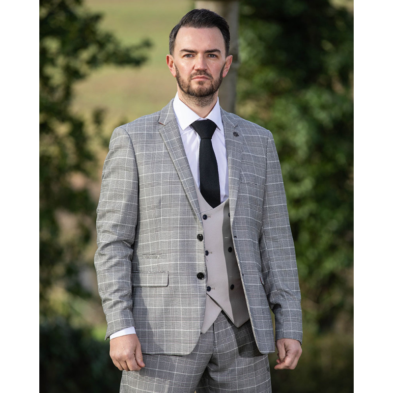 To Hire, Marc Darcy Ross Grey Check (full outfit) - Image 4