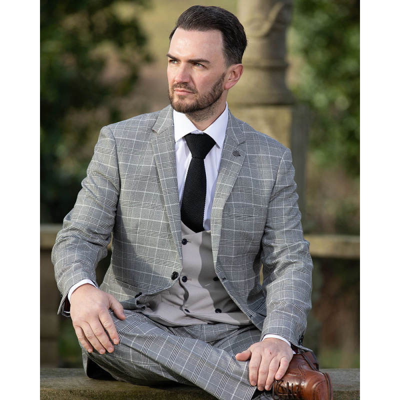 To Hire, Marc Darcy Ross Grey Check (full outfit) - Image 2