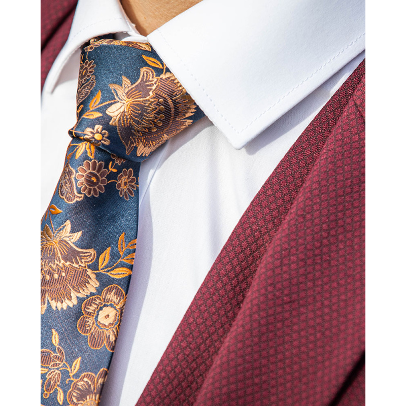 Marc Darcy Max Wine Plain 3pc Suit - Image 6