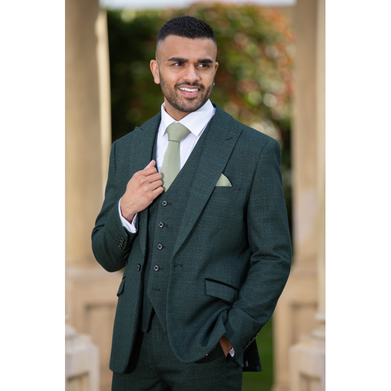 To Hire, Cavani Caridi Olive Checked Suit (full outfit) - Image 5